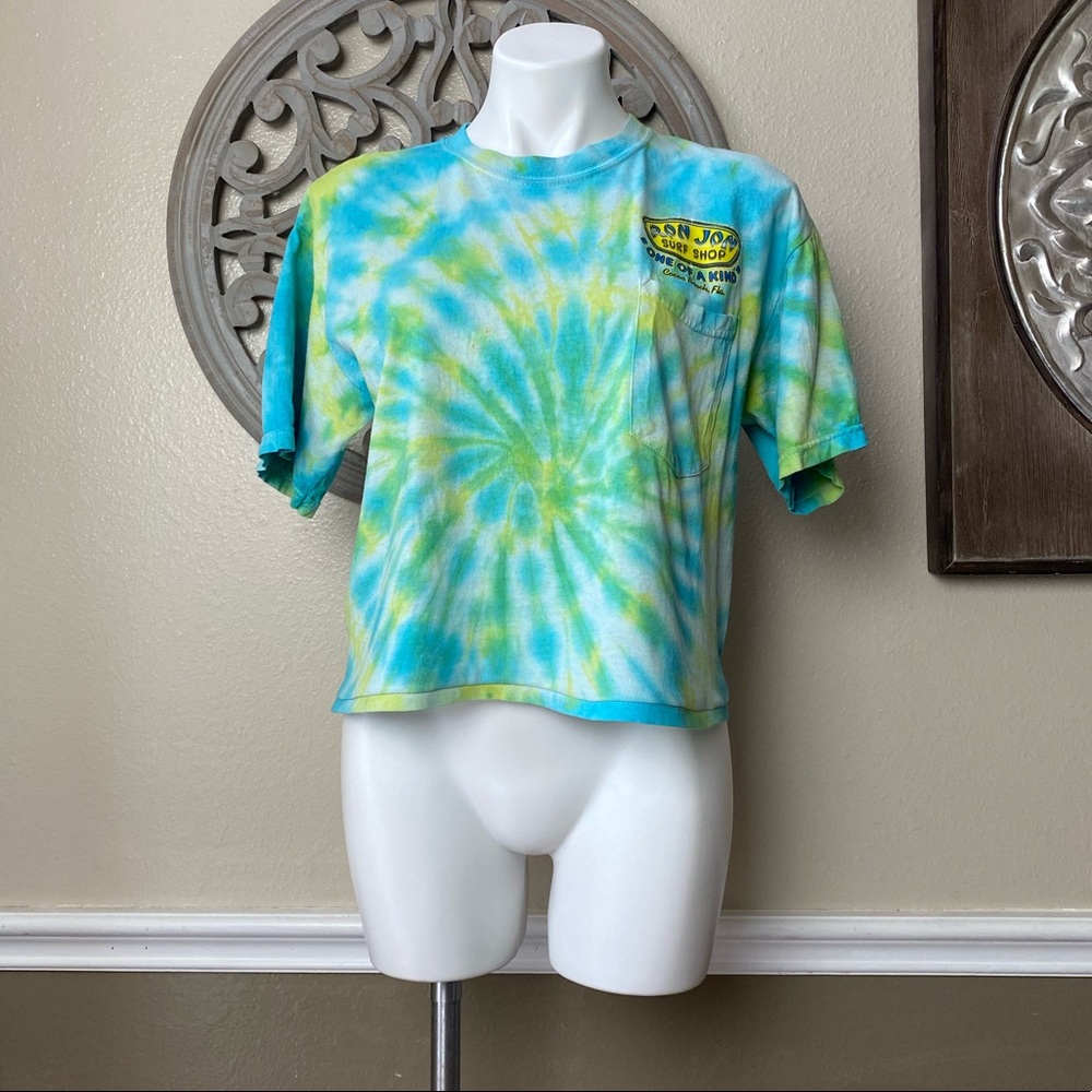 Ron Jon Surf Shop Custom Tie-Dye Cropped T-Shirt